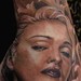 tattoo galleries/ - Scotty Munster Sepia Madonna Portrait Hand - 44855